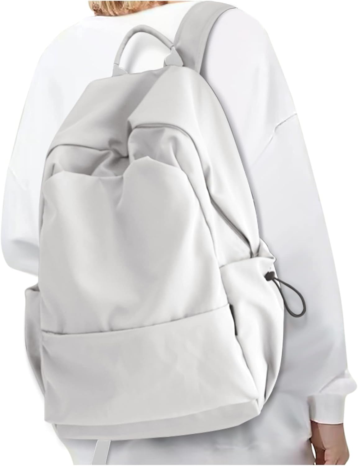 Backpacks For School Bag School Backpack For College Backpacks Bookbag For Women Waterproof Gym Backpack For Men Book Bags Small Simple Backpack White