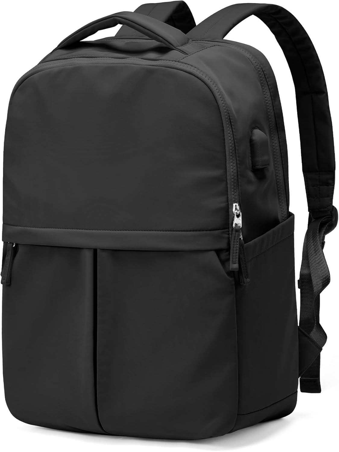 Black Laptop Backpack for Women Gym Work Teacher Backpack for Men Lightweight Commuter Backpack with Laptop Compartment Large Travel Backpack Casual Daypack Backpacks