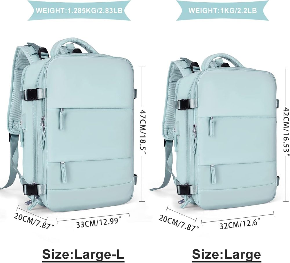Large Travel Backpack For Women Men,Carry On Backpack,Hiking Backpack Waterproof Outdoor Sports Rucksack Casual Daypack Travel Essentials（Blue） - Image 2