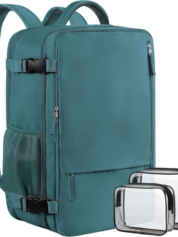 Travel Backpack for Men, 40L Carry On Backpack, 17 Inch Laptop Backpack, Waterproof Backpack, College Bookbag, Laptop Backpack, Backpack for Women, as Person Item Flight Approved