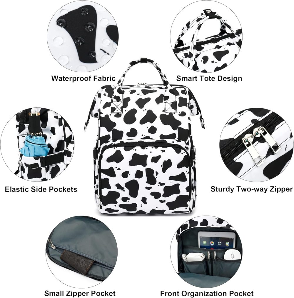 Women Laptop Backpack, College School Backpack Bookbag 15.6 Inch Computer Backpacks for Work Business Travel - Image 2