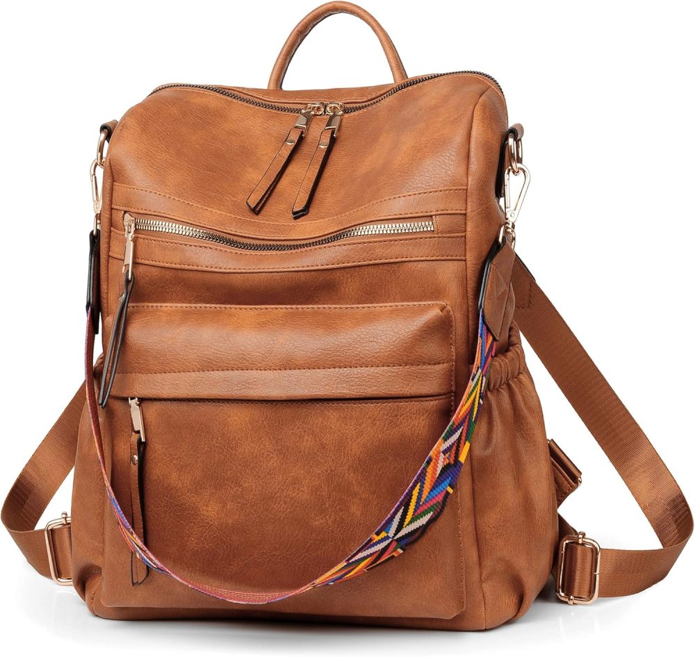 Women's Backpack Purse Leather Backpack Purse for Women Travel Fashion Backpack Designer Ladies Shoulder Bags